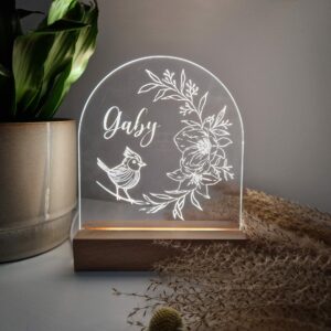Veilleuse oiseau et couronne