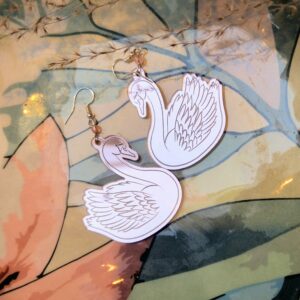 Boucles d'oreilles - Cygnes