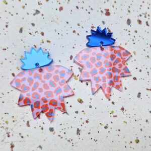 Boucles d'oreilles - Spiky (bleu et multi)